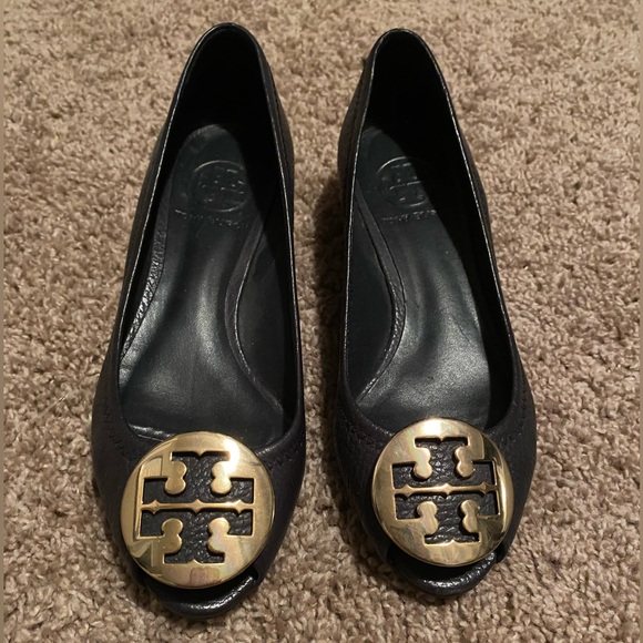 Tory Burch flats, navy, size 5 - Picture 1 of 10